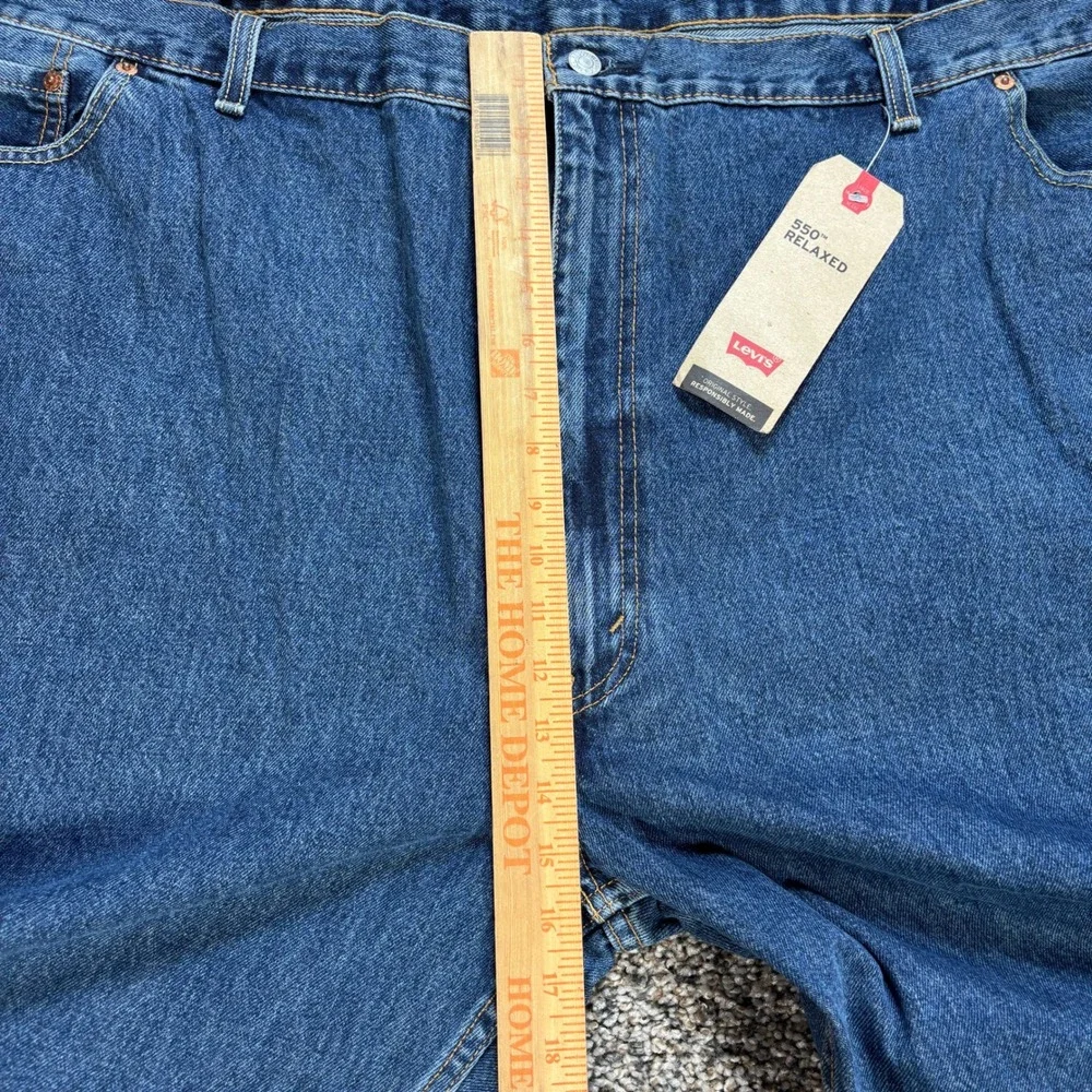 Levi's 550 Relaxed Fit Jeans Mens 60x28 Big & Tall Medium Wash Tapered Leg Denim